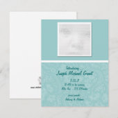 Aqua Baby Announctions Cards Ankündigung (Vorne/Hinten)