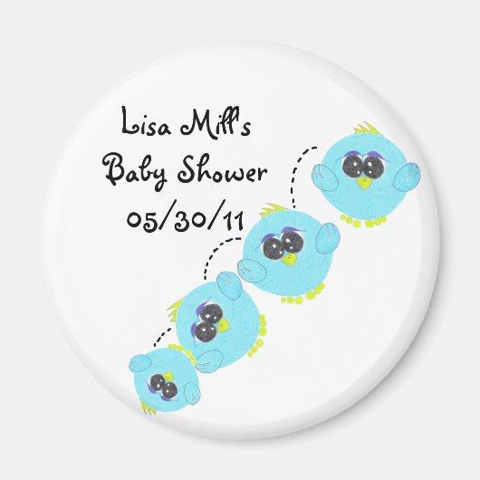 Aqua Baby Bird Magnet (Vorne)