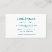 Aqua BABYSITTER Simple Style V383A Visitenkarte (Rückseite)