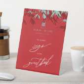 Aqua Bamboo Verlasse chinesisches Gästebuch für Ho Sockelschild (In SItu)