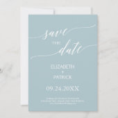 Aqua Beach Coordinated Save the Date (Vorderseite)