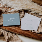 Aqua Beach Coordinated Simple RSVP Card Karte