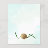 Aqua Beach Muscheln Starfish Compass Wedding (Rückseite)