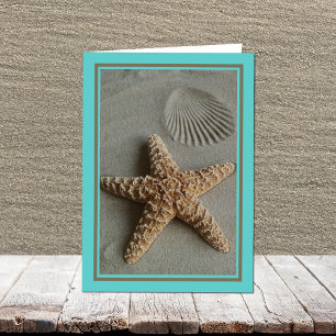 Aqua Beach Note Card Karte
