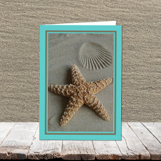Aqua Beach Note Card Karte