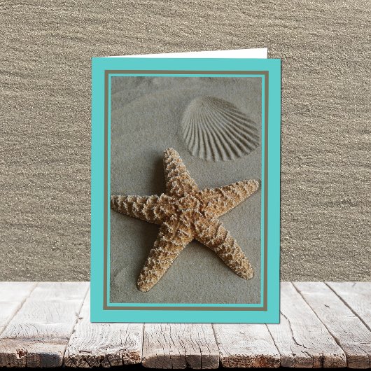 Aqua Beach Note Card Karte