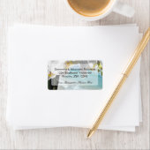 Aqua Beach Orchid Adressaufkleber (Insitu)