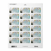 Aqua Beach Orchid Adressaufkleber (Vorne)