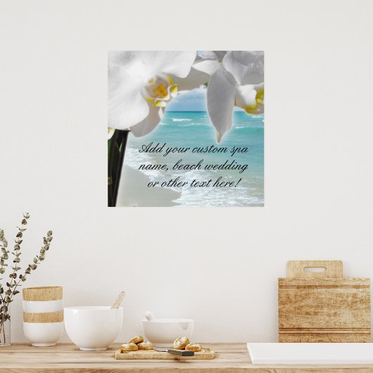 Aqua Beach Orchid Poster (Küche)