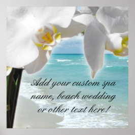 Aqua Beach Orchid Poster
