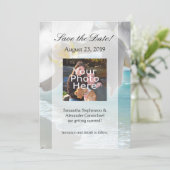 Aqua Beach Orchidee Save The Date (Stehend Vorderseite)