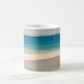 Aqua Beach Scene Foto Kaffeetasse (Mittel)