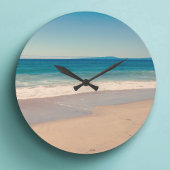 Aqua Beach Scene Große Wanduhr