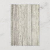 Aqua Beach String Lights Rustikale Hochzeitdetails Begleitkarte (Rückseite)