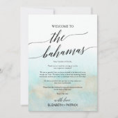 Aqua Beach The Bahamas Begrüßungsschreiben und Aus (Vorderseite)