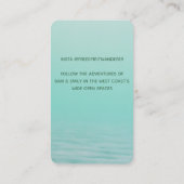 Aqua Beach Travel Blog Starfish Küstenvorlage Visitenkarte (Rückseite)