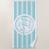 Aqua Beach Vibes Strandtuch (Vorderseite)