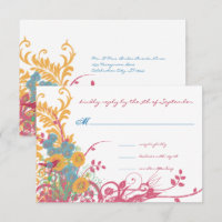 Aqua Beeswax Raspberry Wild Blume Bird Wedding
