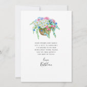 Aqua Bicycle Daisy Floral Basket Moving Ankündigung (Rückseite)