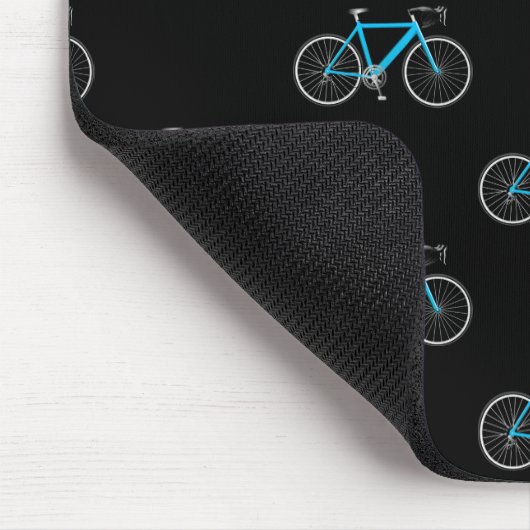aqua bicycle on black mousepad (Ecke)