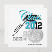 Aqua Black Abschluss "class" Vorlage (Vorne/Hinten)