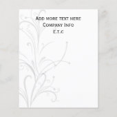 Aqua , Black and White Chic Business Flyer (Hinten)