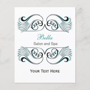 Aqua , Black and White Chic Business Flyer