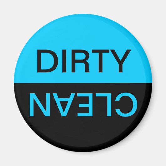 Aqua Black Dirty Clean Magnet (Vorne)