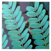 Aqua-Blätter Fliese (Vorderseite)