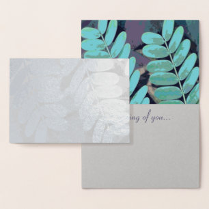 Aqua-Blätter Folienkarte