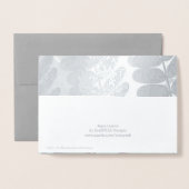 Aqua-Blätter Folienkarte (Rückseite mit Umschlag)