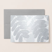 Aqua-Blätter Folienkarte (Vorderseite mit Umschlag)