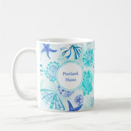Aqua-blau-aquamarine Aquarelltöne-individuelle Nam Kaffeetasse