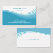 Aqua-Blau bewegt Visitenkarte wellenartig (Vorne/Hinten)