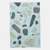 Aqua-Blau-Blob-Küchenhandtuch Geschirrtuch (Vertikal)