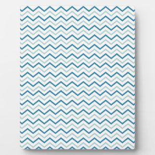 Aqua Blau Chevron Muster Fotoplatte