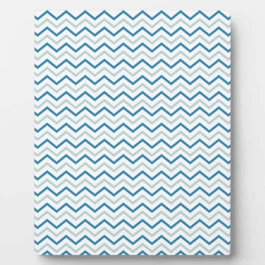 Aqua Blau Chevron Muster Fotoplatte (Vorderseite)