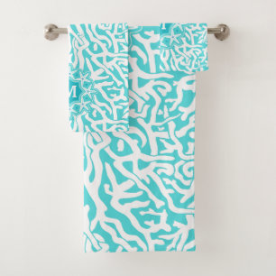 Aqua-Blau des Badhandtuch Set