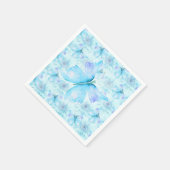 AQUA BLAU GERBER DAISIES UND SCHALTFLEUNDSCHAFT DE SERVIETTE (Ecke)