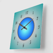 Aqua/blau/grün Kreislauf>Wall-Uhr Quadratische Wanduhr (Winkel)