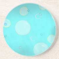 Aqua blau mit Kreise und Blasen, Untersetzer