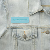 Aqua Blau Modern Profi Namensschild (Beispiel)
