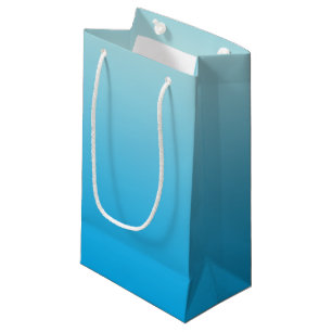 Aqua-Blau Ombre Kleine Geschenktüte