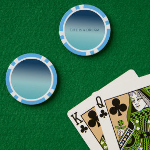 Aqua Blau Ombre Pokerchips