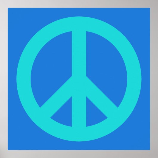 Aqua Blau Poster (Vorne)