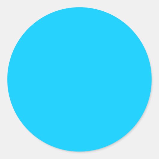 Aqua Blau Runder Aufkleber (Vorderseite)