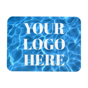Aqua-Blau-Schwimmbad-Foto für Ihr Logo Magnet