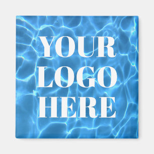 Aqua Blau Schwimmbad Foto für Ihr Logo Magnet