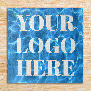 Aqua Blau Schwimmbad Foto für Ihr Logo Puzzle