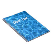 Aqua Blau Schwimmbad Foto Notizblock (Rechte Seite)